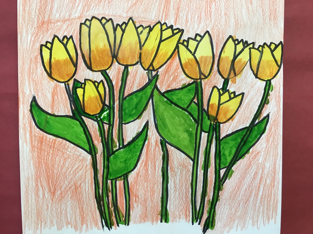 yellow tulips painting