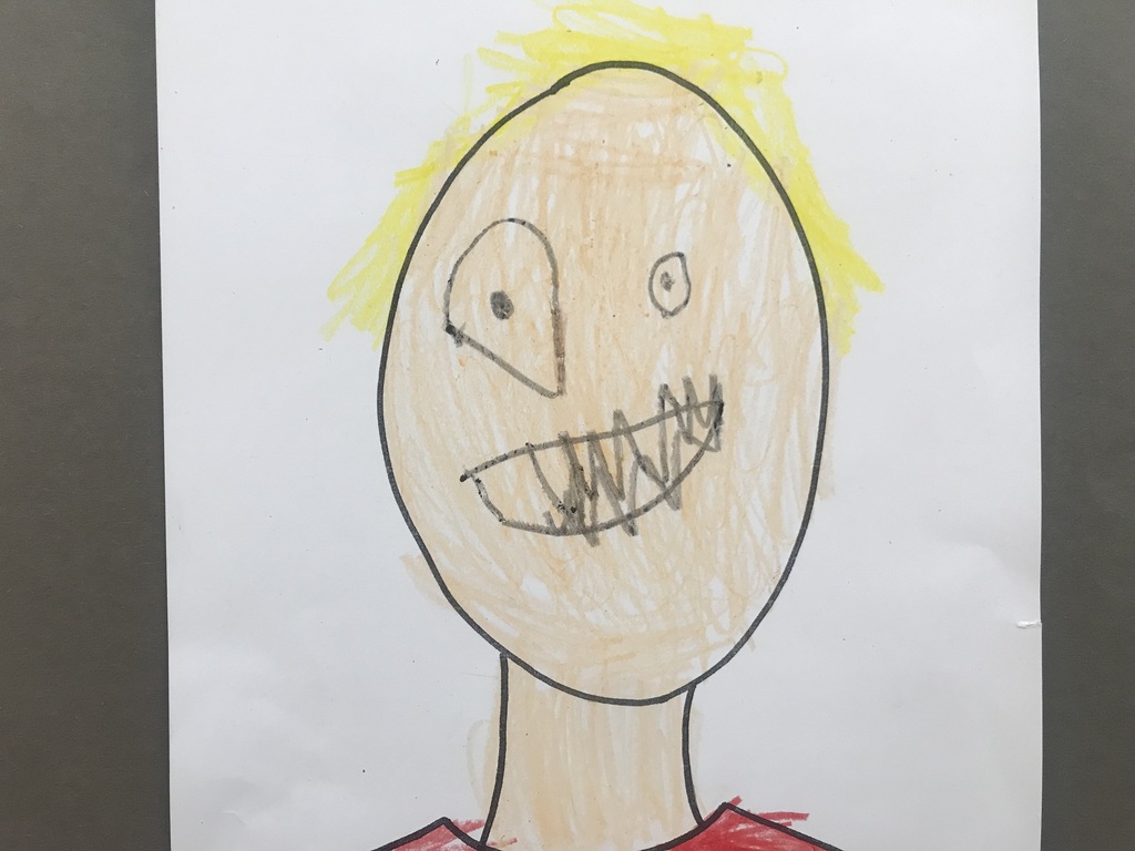 Kindergarten self-portrait