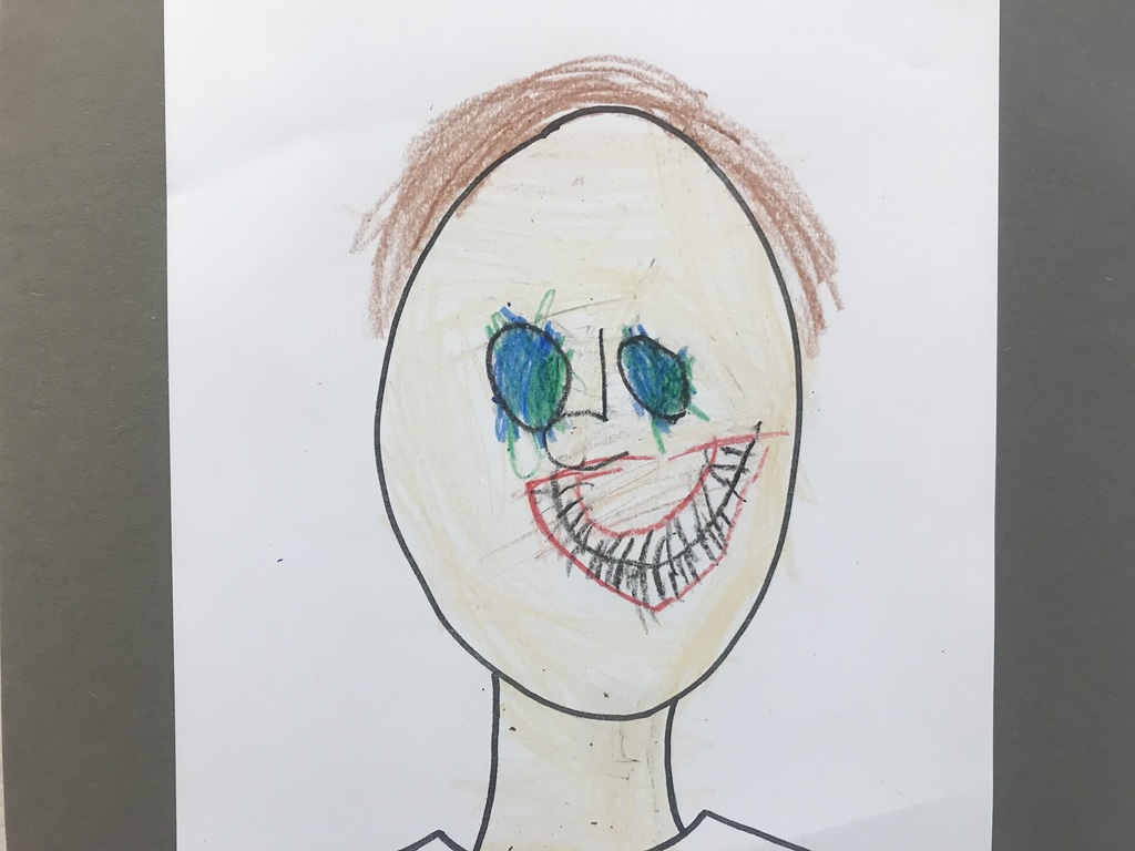 Kindergarten self-portrait