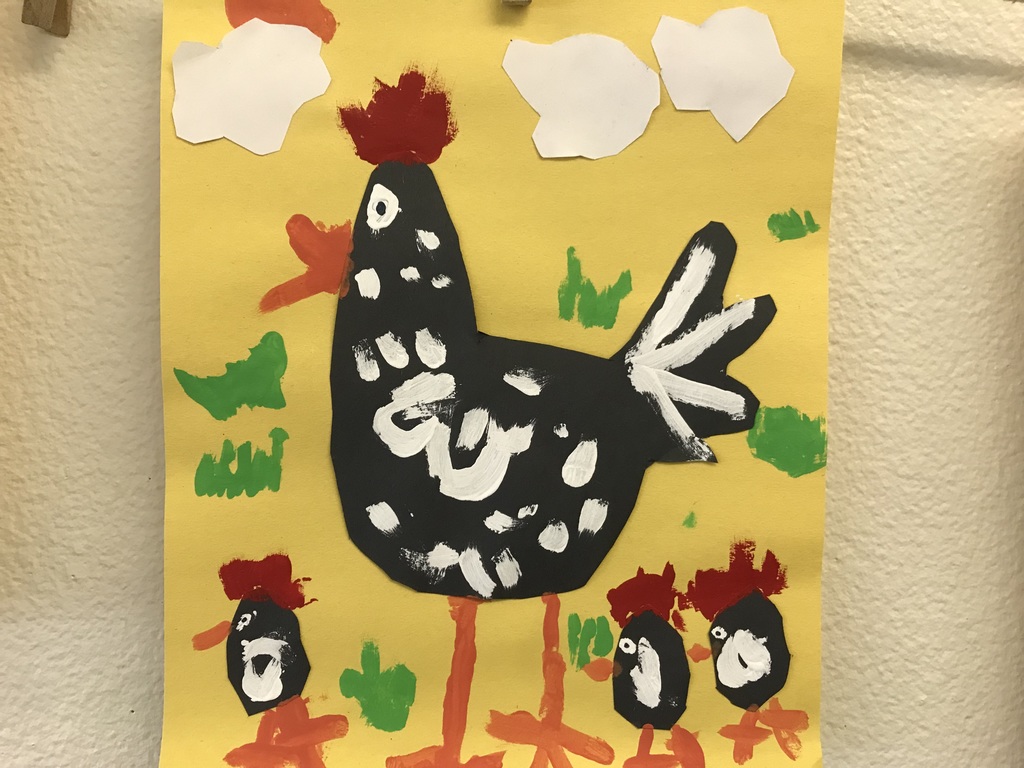 chickens painting