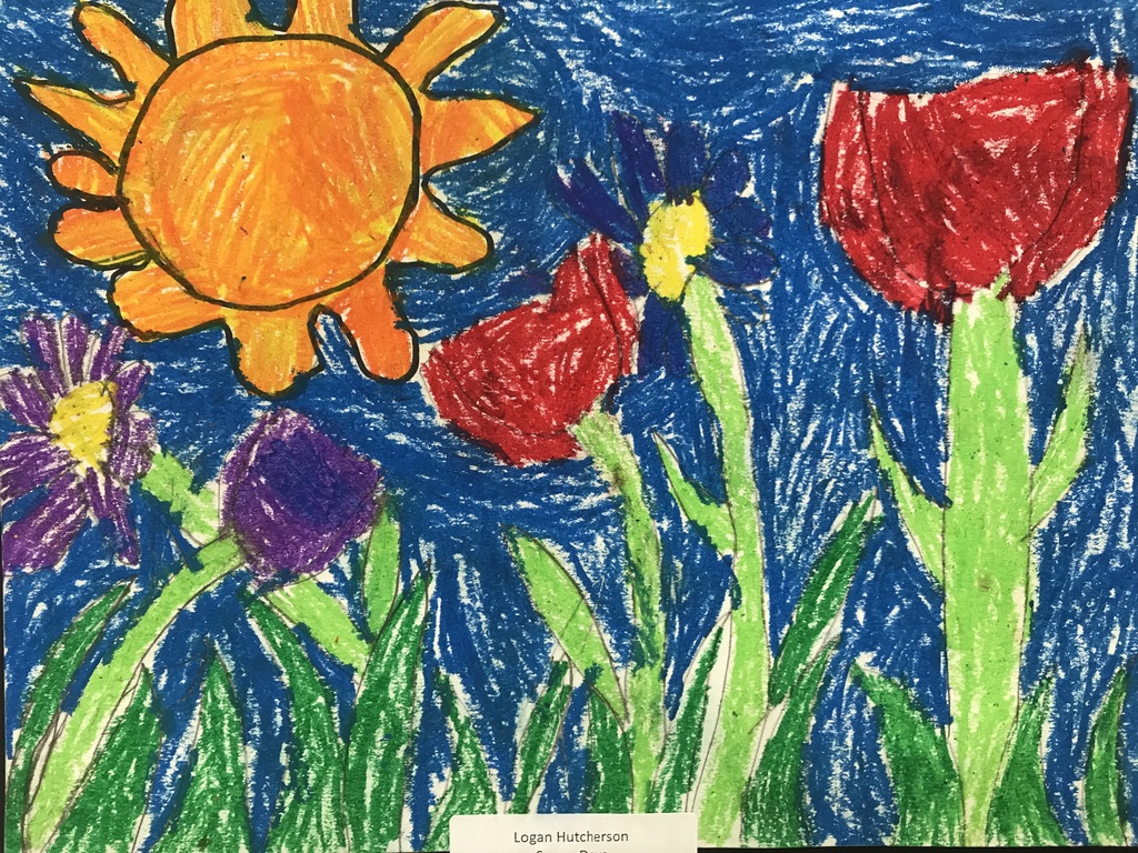 sun and flowers painting