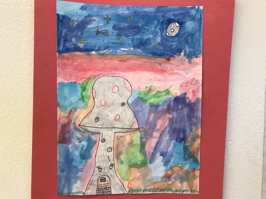mushroom painting