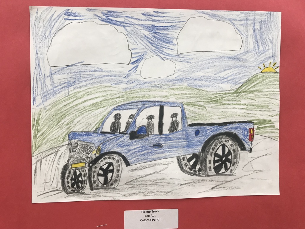 painting of pickup truck