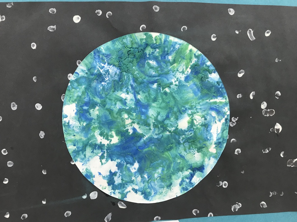 painting of planet earth