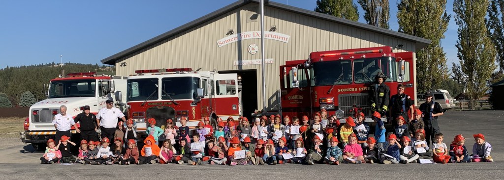kids at the fire department