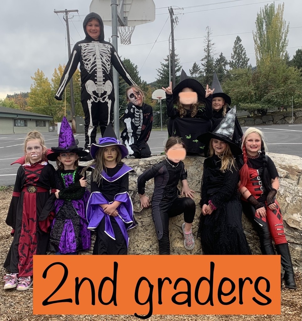 students in Halloween costumes