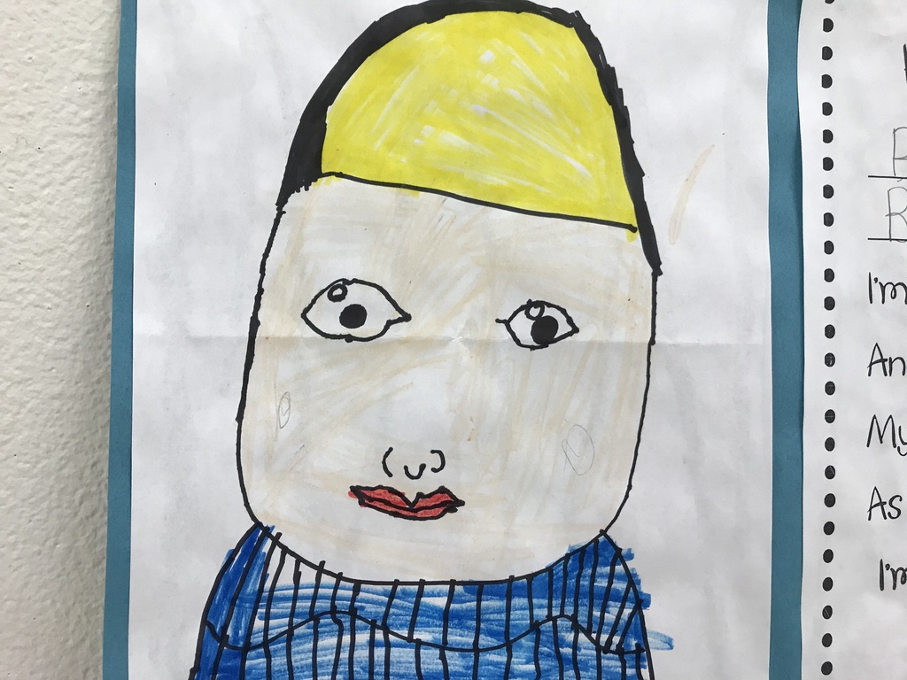 First grade self portrait.