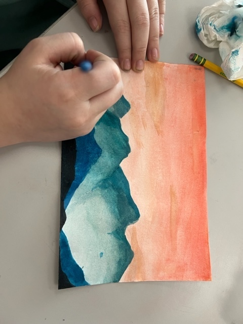 watercolor mountains