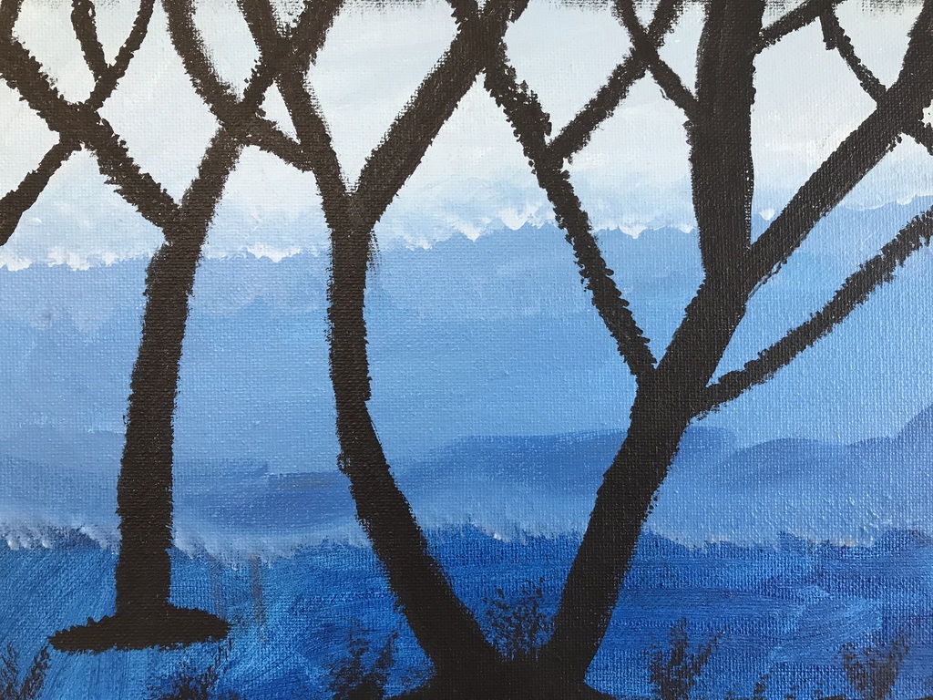 trees and mountains